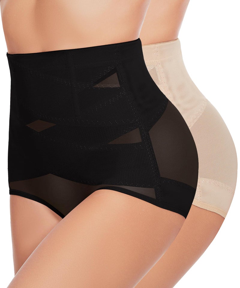 GYDEK Tummy Control Shapewear Panties for Women-High Waisted Body Shaper Underwear Girdle Panty Seamless Shapewear 2PACK - Image 1