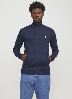 JACK & JONES Logo Print Zip Throgh Sweatshirt  - Image 1