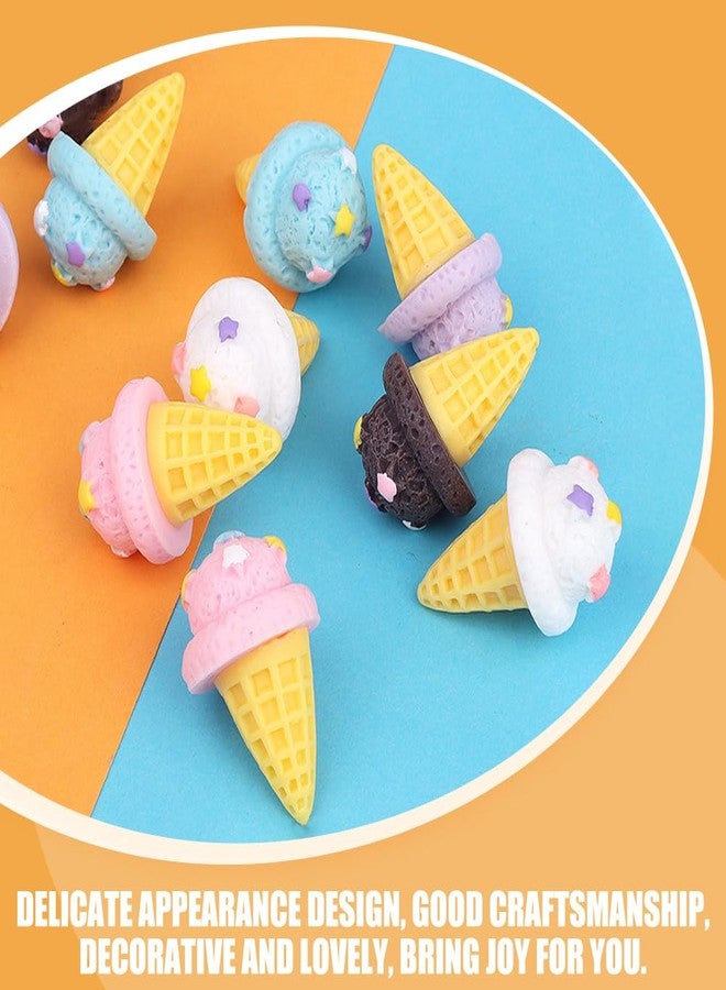 Vaguelly 15Pcs Assorted Color Artificial Ice Cream Cone Props - Realistic Fake Ice Cream Models for Home Decoration Photography and Play - Image 2