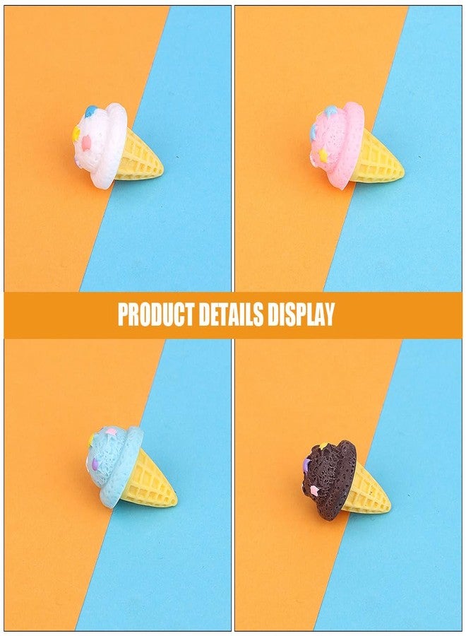 Vaguelly 15Pcs Assorted Color Artificial Ice Cream Cone Props - Realistic Fake Ice Cream Models for Home Decoration Photography and Play - Image 3