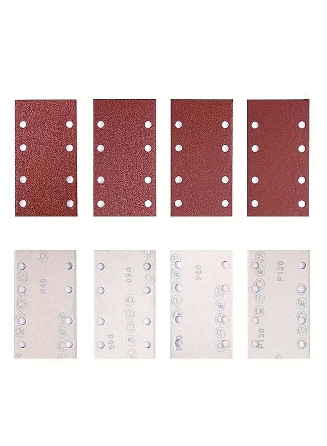 10pcs 93x185mm Square Sandpaper Grit Flocking Discs For Wood Polish Glass Grinding - Image 4