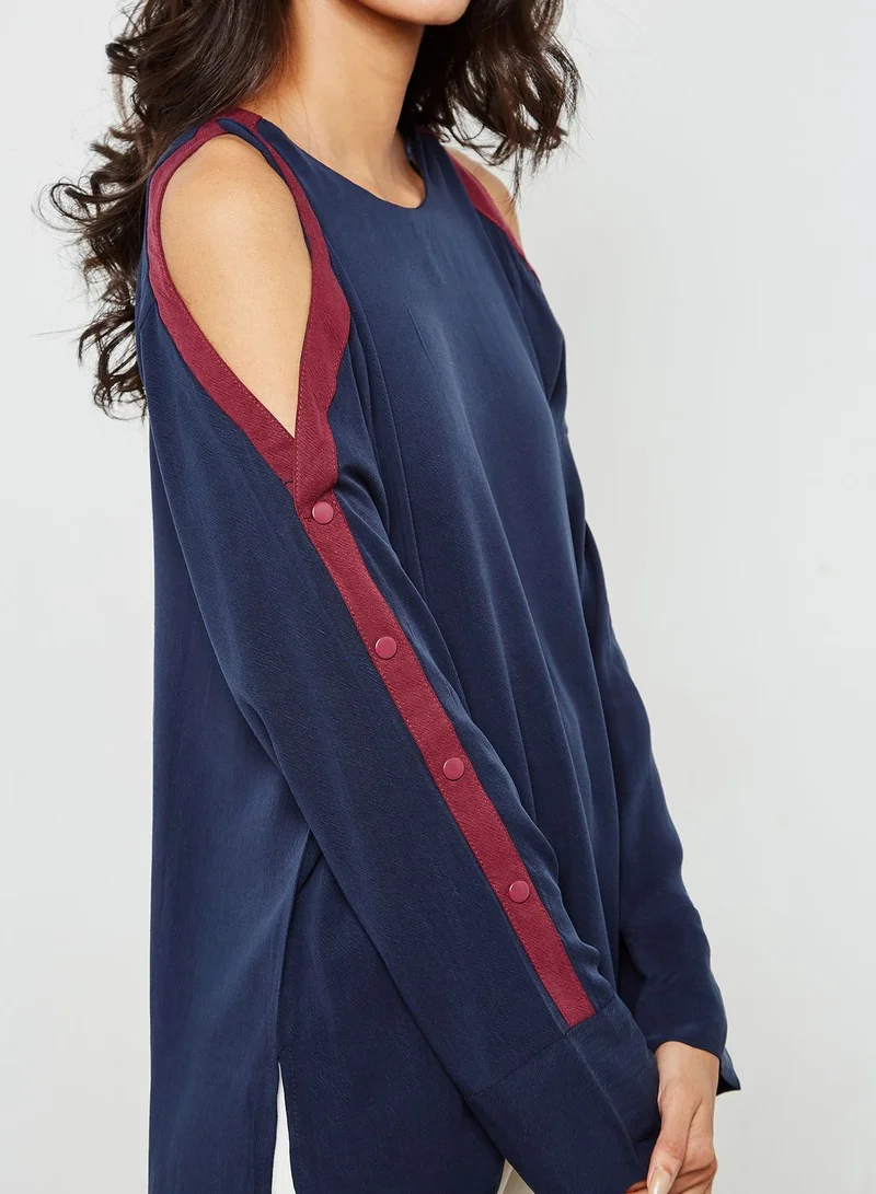Native Youth Side Striped Crop Top