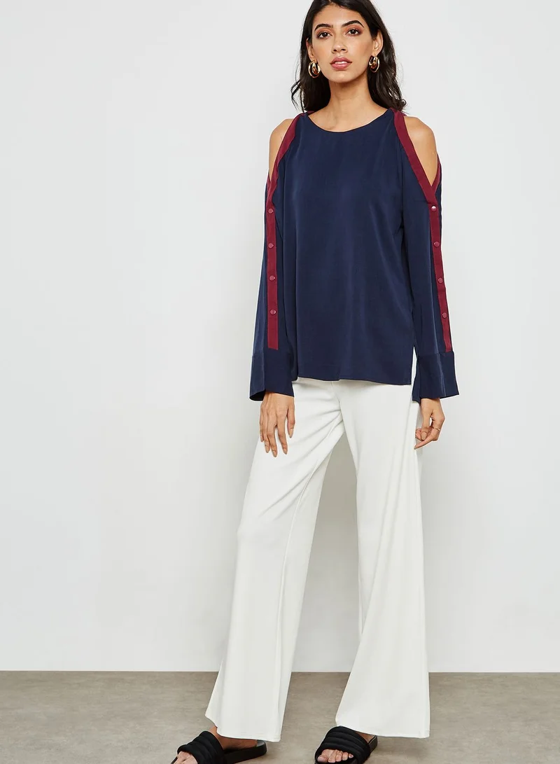 Native Youth Side Striped Crop Top