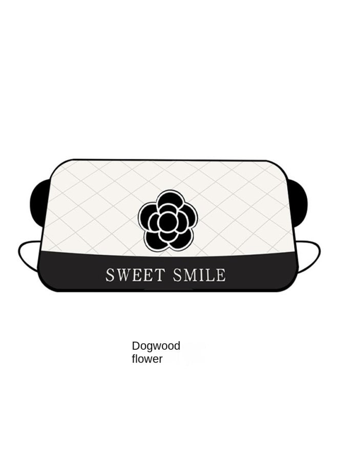 Cartoon Thickeneded Snow Shield Sun Protection Winter Anti-freeze Anti-frost Windshield Snow Shield Front Windshield Snow Shield - Image 1