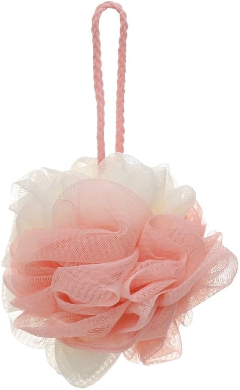 Bath Pouf Exfoliating Scrunchy Loofah Scrubber Shower Puff Long Shower Sponge Bath Loofah Sponge Net Girl Mesh-1pc (Multicolor)