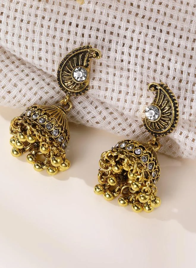 تايك تو Embellished Jhumka Dangle Earrings