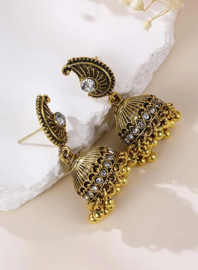 تايك تو Embellished Jhumka Dangle Earrings