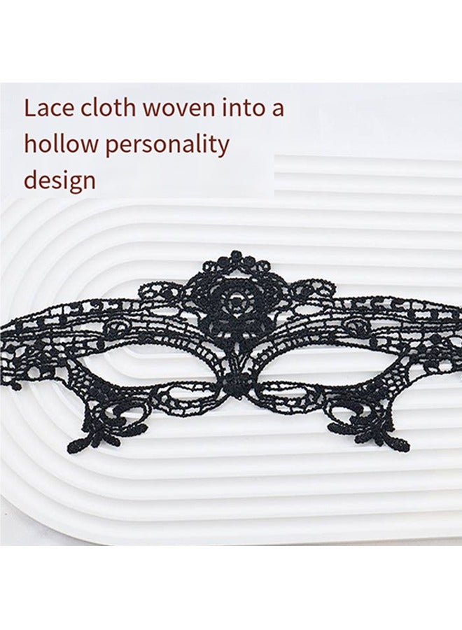 4 Pieces Women Lace Eye Mask, Masquerade Masks Mysterious Face Venetian Eyemask for Carnival Party Costume Ball, Black - Image 2