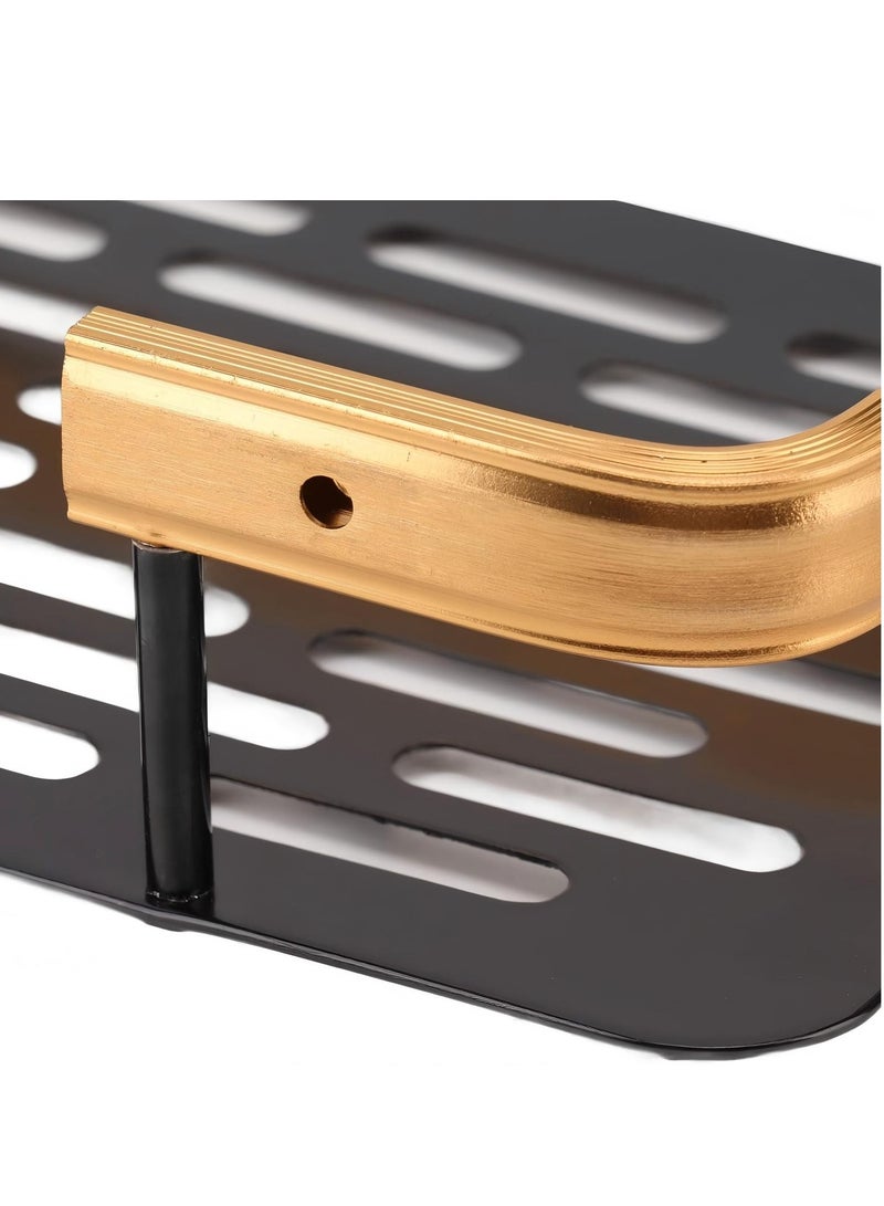 Shower Caddy 2Pack No-Drilling Organiser Bathroom Caddy Shower Storage Bathroom Shelf Rack Bathroom Accessory Shower Holder  Black Gold Space Aluminum Bracket  - Image 5