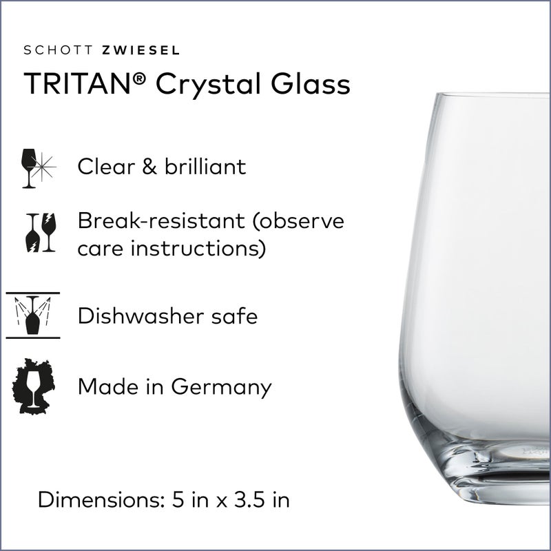 SCHOTT ZWIESEL Forté Universal Tumbler (Set of 6), Versatile Drinking Glasses, Dishwasher-Safe Tritan Crystal Glasses, Made in Germany (19 Ounce) - Image 3