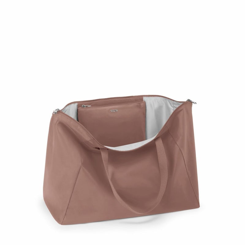 TUMI Just In Case Tote - Small Packable Travel Tote Bag for Women & Men - Carry Travel Accessories Easily - Light Mauve - Image 2