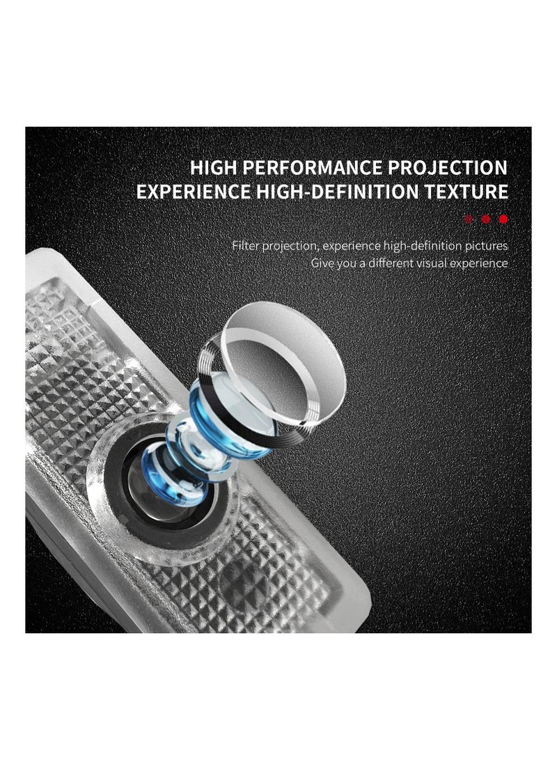 HD Glass Door Lights for CLA45 CLA250 E200 E400 C200 Coupe CLS45 CLS300 CLS350 CLS400 (CLA/CLS/C/E Coupe), IP67 Waterproof Puddle Lights LED Welcome Lamps Door Entry Lighting LED Puddle Lights - Image 4