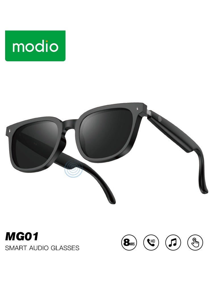 Modio MG01 Smart Audio Glasses – Bluetooth 5.3, HD Stereo Sound, Touch Control, Long Battery Life, Stylish Lightweight Sunglasses for Music & Calls - Image 1
