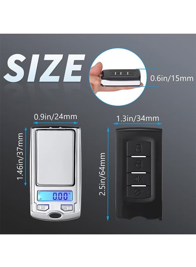 Ba Love Portable Gram Scale, Mini Digital Scale Gold Jewelry Scale, Professional Accurate Electronic Scale 200g to 0.01g, Pocket Precision Balance with Battery for jewels, Herb, Food - Image 5