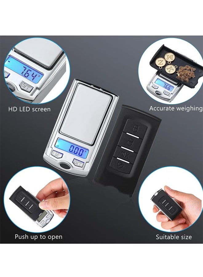 Ba Love Portable Gram Scale, Mini Digital Scale Gold Jewelry Scale, Professional Accurate Electronic Scale 200g to 0.01g, Pocket Precision Balance with Battery for jewels, Herb, Food - Image 3
