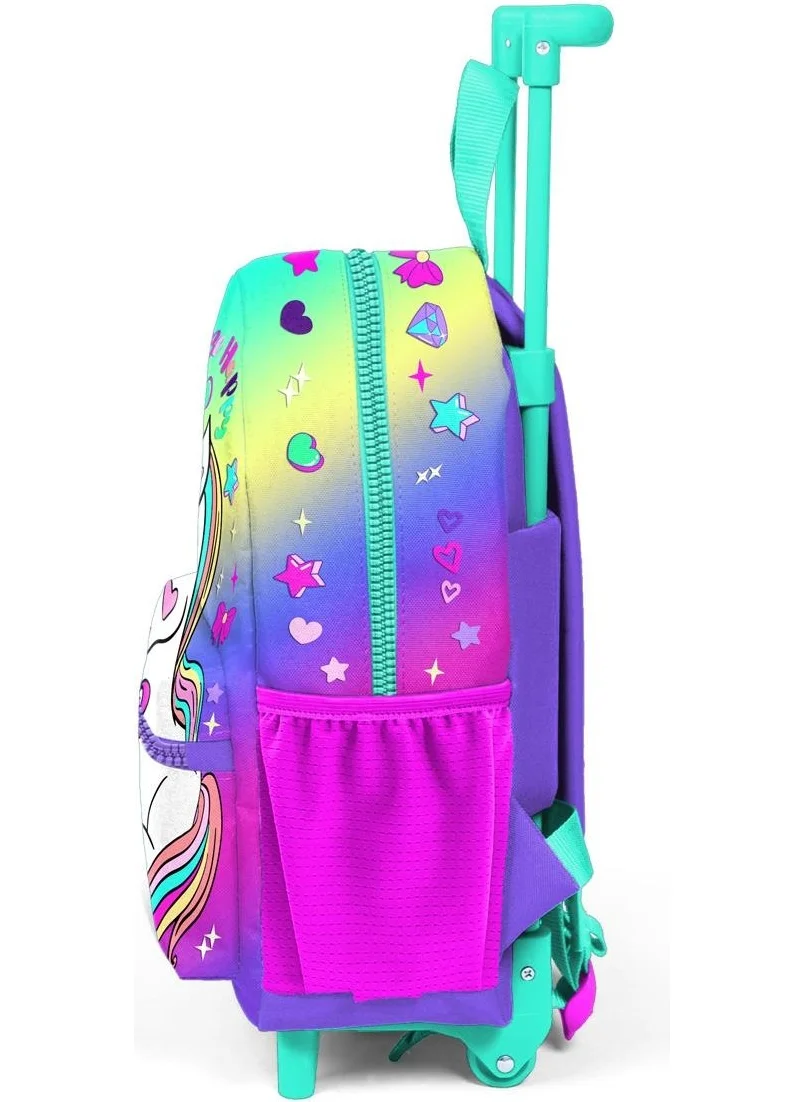 CORAL HIGH Mini Nest Smoothie Backpack Lavender Water Green Unicorn Patterned Two Compartments 24029