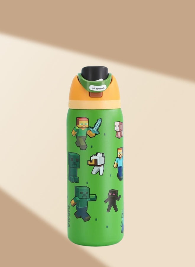 Insulated Stainless Steel Water Bottle with Straw – Double-Wall, BPA-Free for Sports & School - Image 4