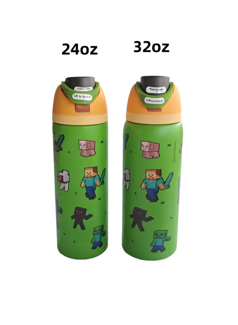 Insulated Stainless Steel Water Bottle with Straw – Double-Wall, BPA-Free for Sports & School - Image 5
