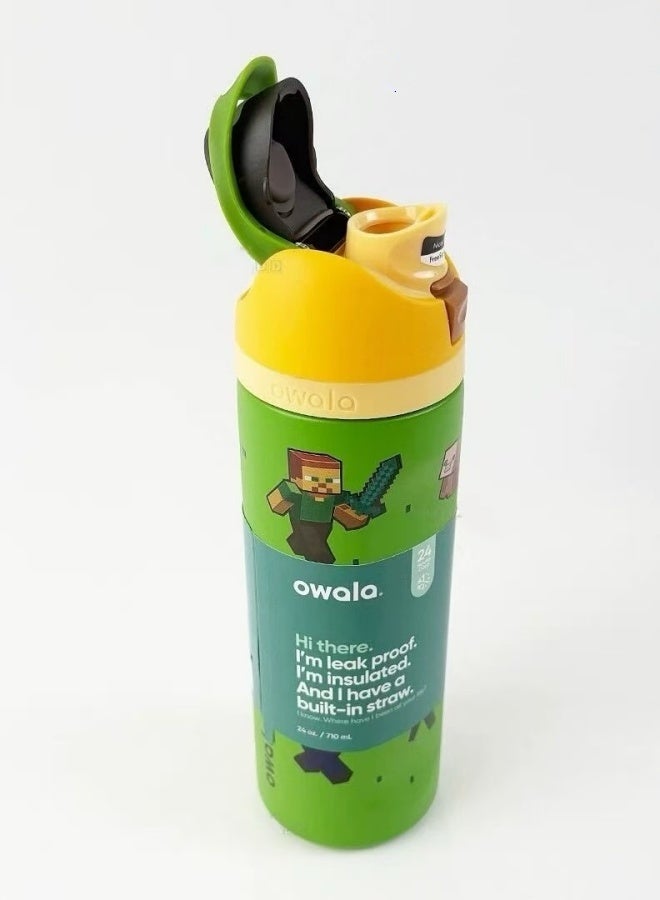 Insulated Stainless Steel Water Bottle with Straw – Double-Wall, BPA-Free for Sports & School - Image 2