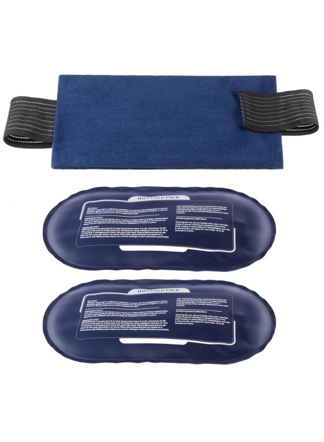 DHB tech 2 Reusable Hot and Cold Ice Packs, Gel Wraps for Injuries, Joint Pain,Muscle Soreness and Body Inflammation, Two Adjustable and Flexible Hot and Cold lumbar Patches for Knees, Back, Shoulders.  - Image 1