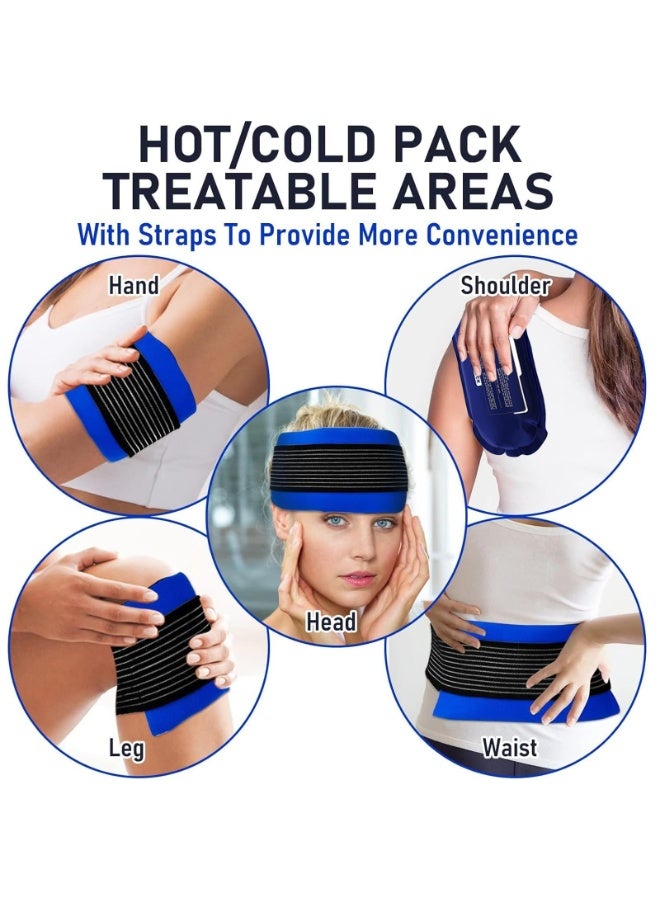DHB tech 2 Reusable Hot and Cold Ice Packs, Gel Wraps for Injuries, Joint Pain,Muscle Soreness and Body Inflammation, Two Adjustable and Flexible Hot and Cold lumbar Patches for Knees, Back, Shoulders.  - Image 4