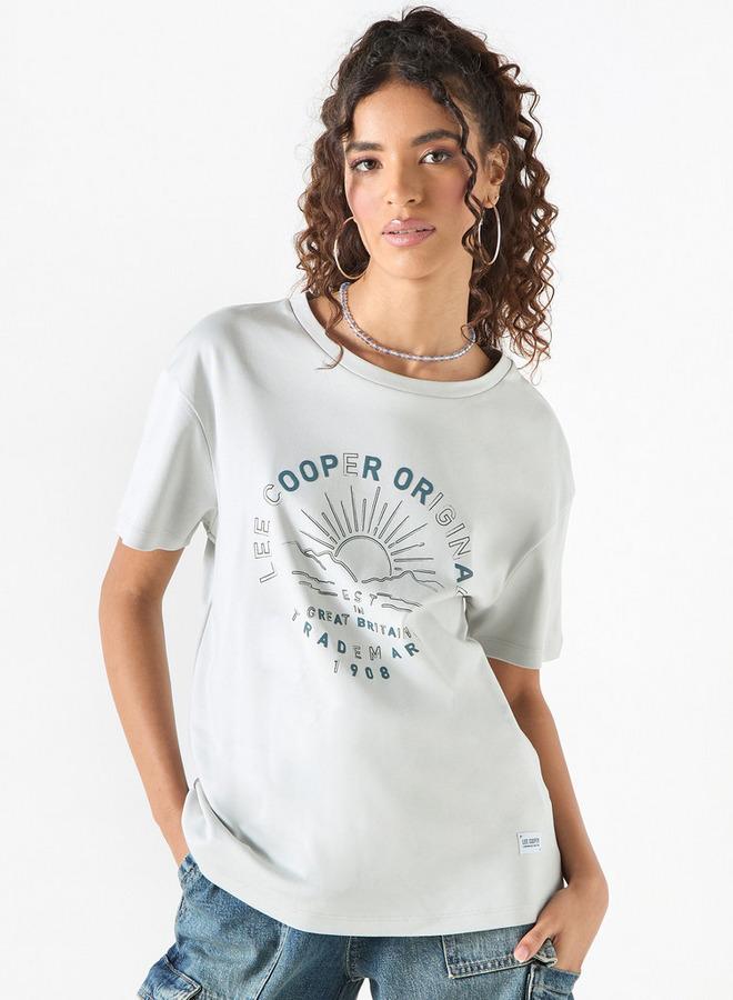 لي كوبر تيشيرت بياقة مستديرة وأكمام قصيرة وطبعات من لي كوبر - Image 1