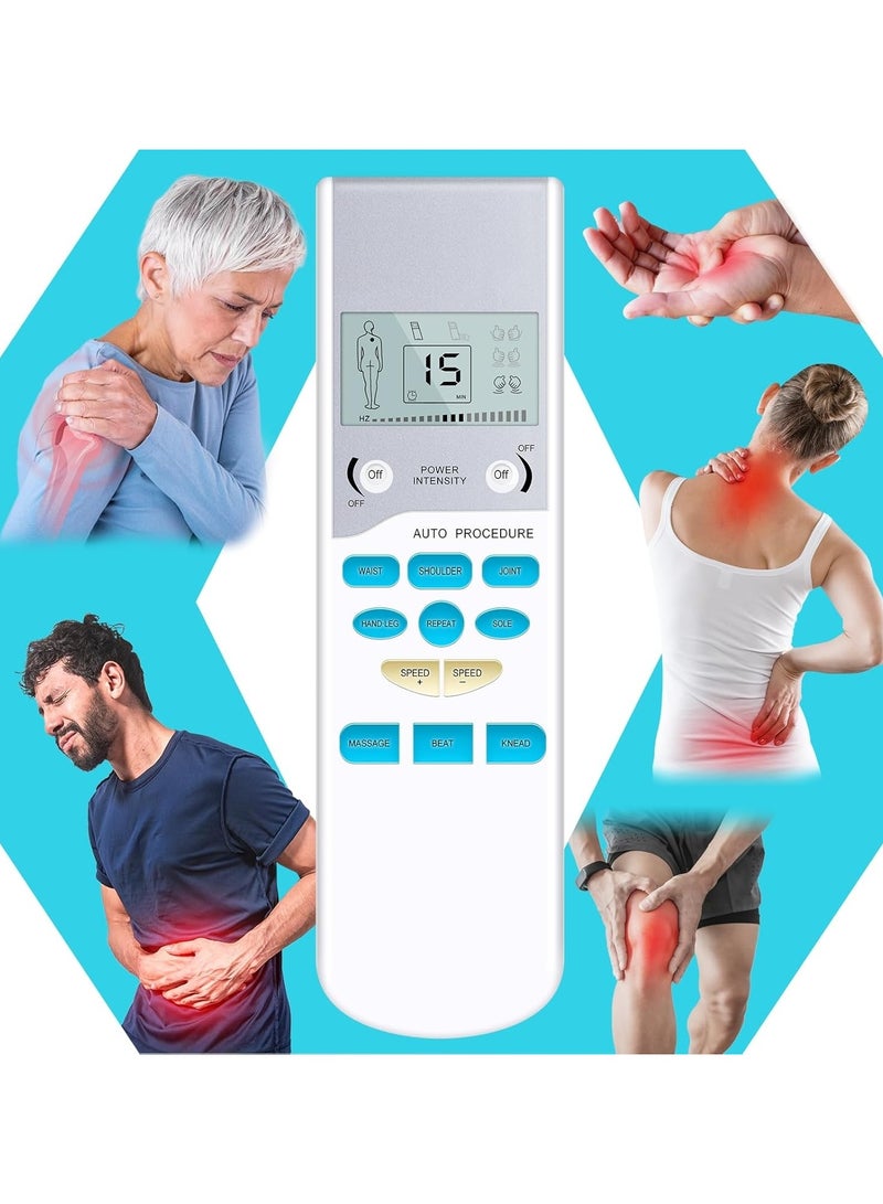 TENS Unit Muscle Stimulator - Electronic Pulse Massager Home Use Handheld Pain Relief Therapy Device - Pain Management Machine Gift for Mom Dad