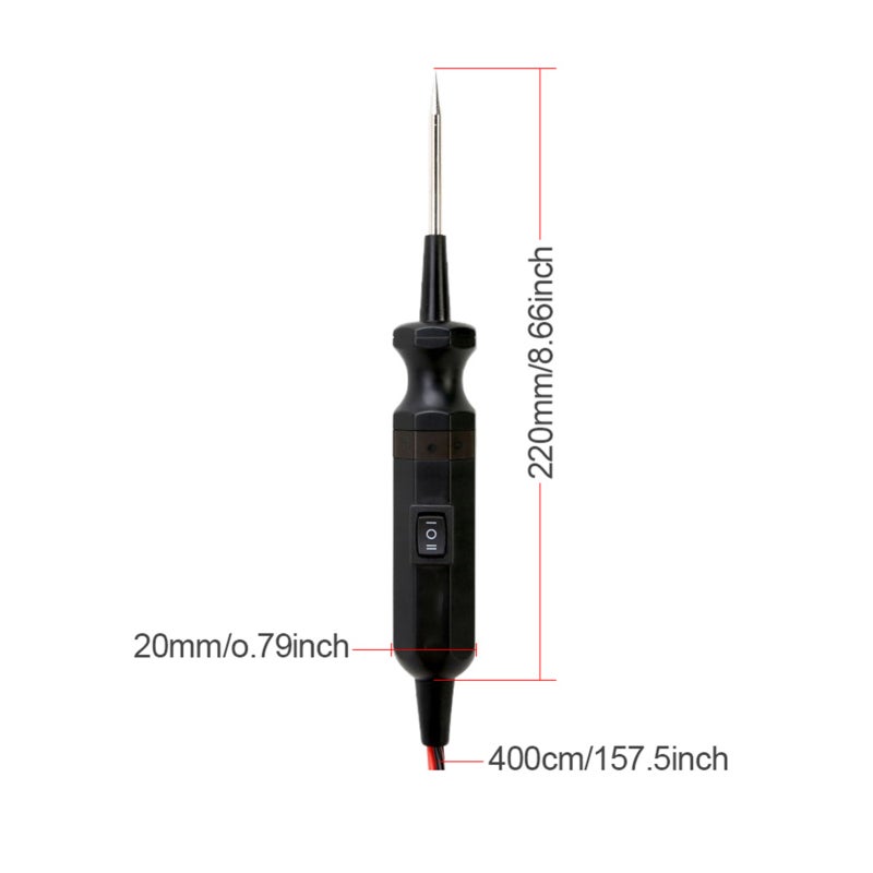 Circuit Tester: Black, Short-circuit Protection, Long Flexible Cable - Multi-function Detection, Short & Open Diagnostic Tester for Automotive Electrical System Diagnosis - Image 3
