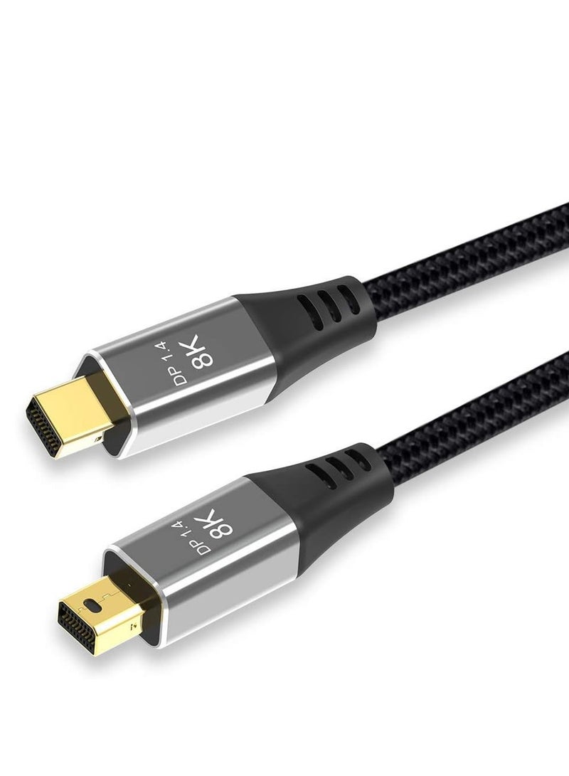 SYOSI كابل محول Mini DisplayPort إلى 8K(7680x4320)@60Hz 4K@144Hz بطول 2م 6.6 قدم DP إلى DP1.4 Ultra HD لنقل ثنائي الاتجاه - Image 2