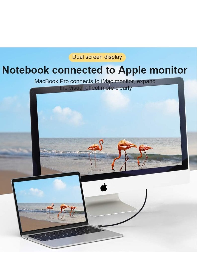 SYOSI كابل محول Mini DisplayPort إلى 8K(7680x4320)@60Hz 4K@144Hz بطول 2م 6.6 قدم DP إلى DP1.4 Ultra HD لنقل ثنائي الاتجاه - Image 4