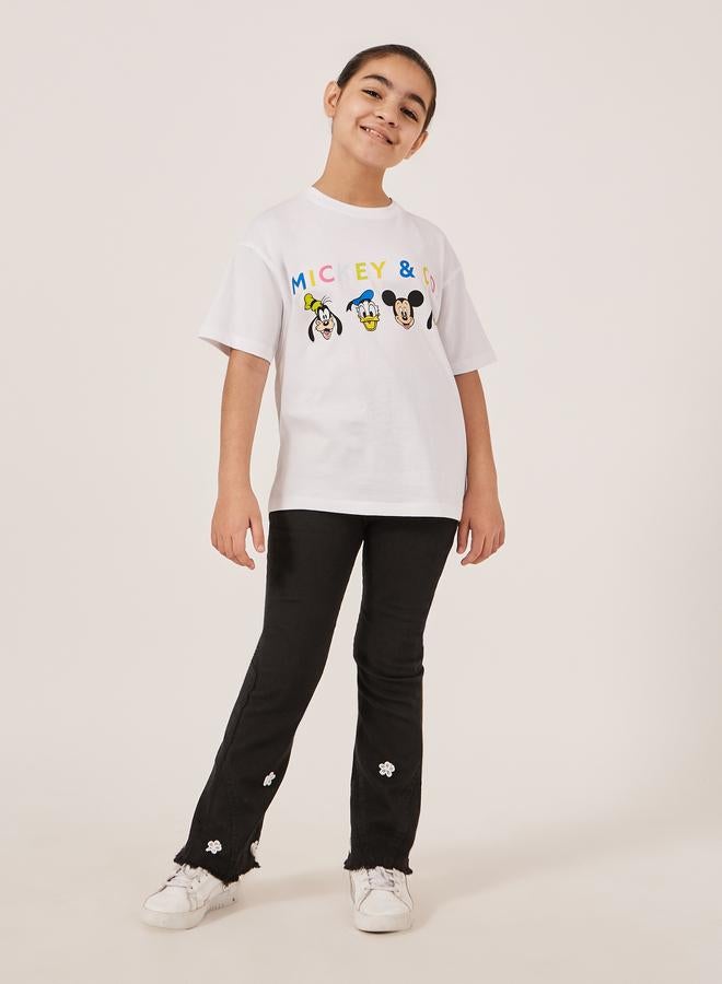 Styli Styli Mickey and Friends Character Print Oversized T-Shirt  - Image 3