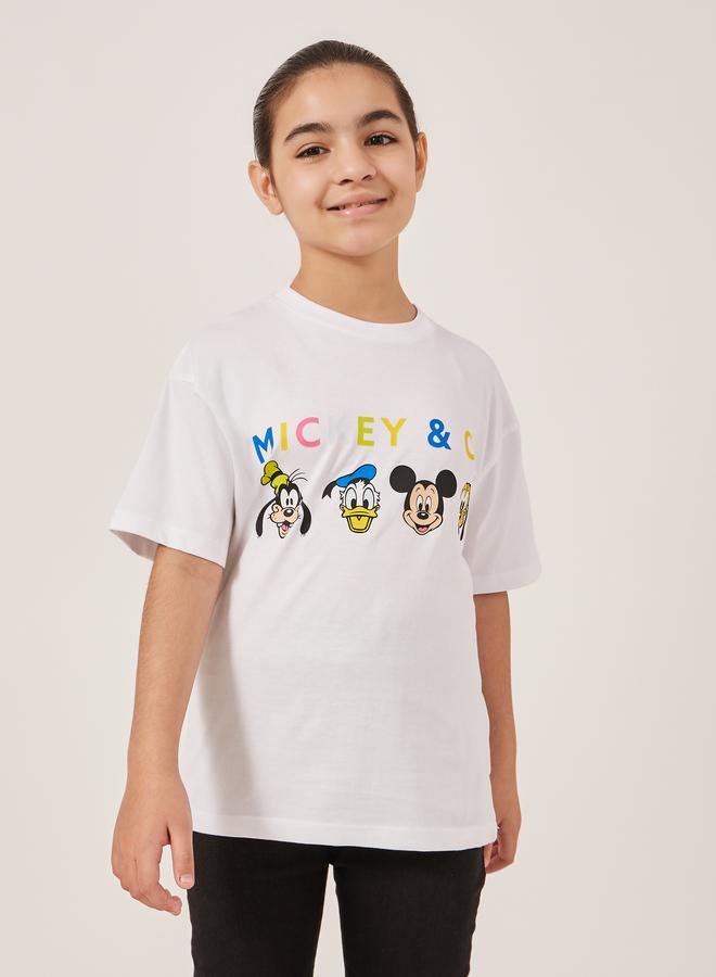 Styli Styli Mickey and Friends Character Print Oversized T-Shirt  - Image 2