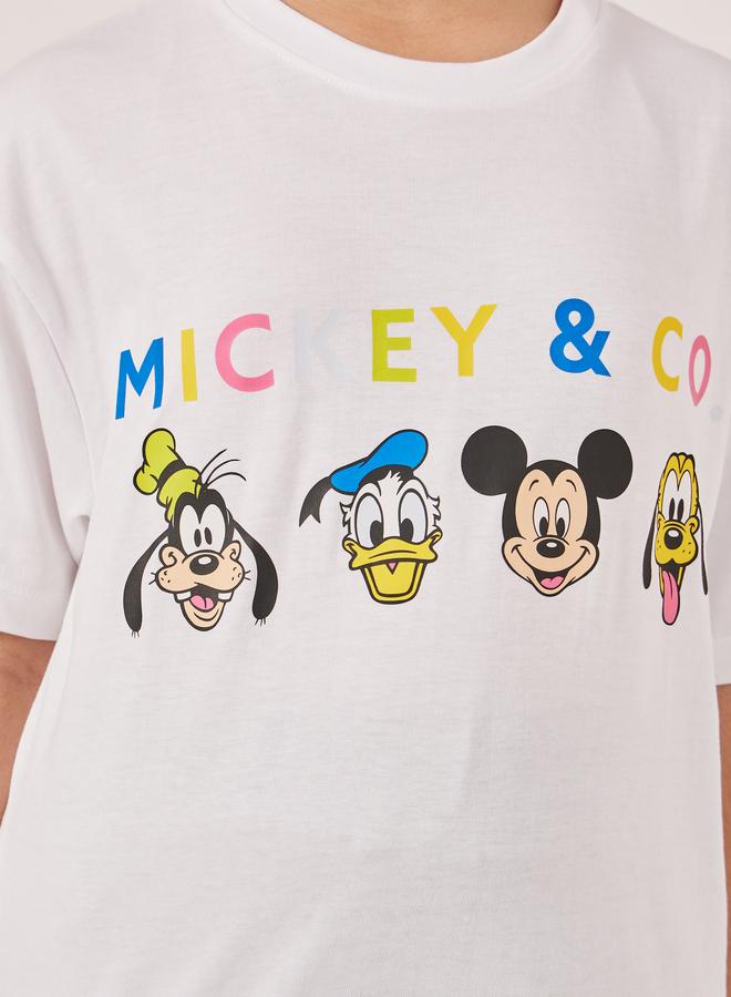 Styli Styli Mickey and Friends Character Print Oversized T-Shirt  - Image 4