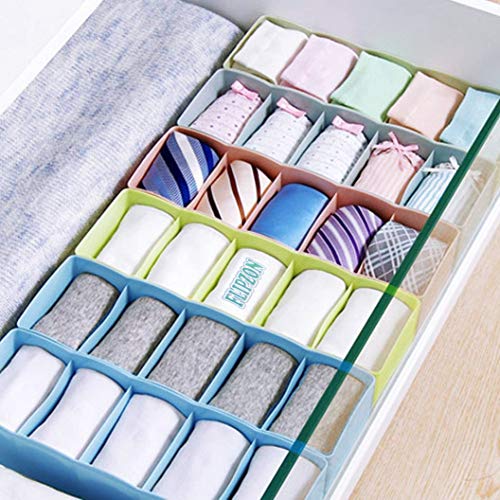 FLIPZON Multipurpose Plastic Storage Drawer for Socks Undergarments, Multiuse Portable Storage Organizer for Gloves, Handkerchiefs, Masks (Small) (Pack of 8) - Image 1