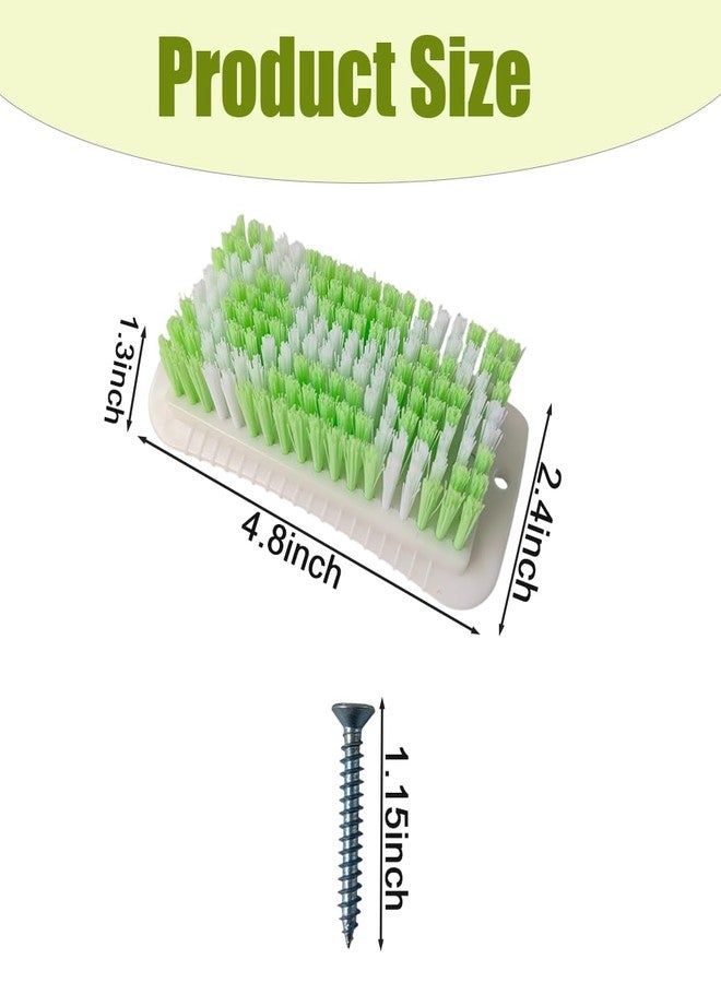 Toeloioh 4PCS Pig Enrichment Toy,2-in-1 Self-Grooming and Scratch Brush for Mini Pigs,Reduces Stress,Mini Pigs Self Cleaning Slicker Brushes,Green & White Diamond Pattern,Easy Install for Pens Barns or Yards - Image 2