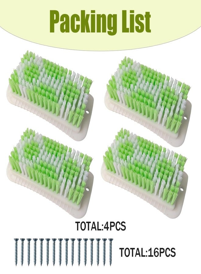 Toeloioh 4PCS Pig Enrichment Toy,2-in-1 Self-Grooming and Scratch Brush for Mini Pigs,Reduces Stress,Mini Pigs Self Cleaning Slicker Brushes,Green & White Diamond Pattern,Easy Install for Pens Barns or Yards - Image 3