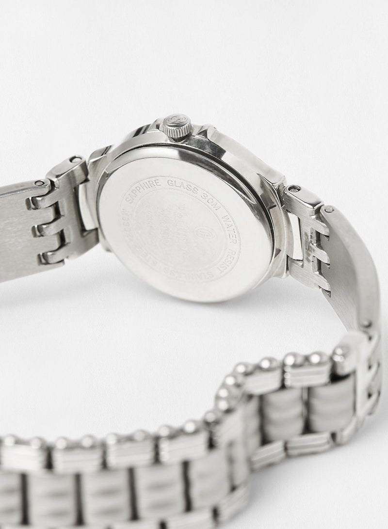 Philippe Moraly ساعة يد معدنية تناظرية M8302WY - 23.4 مم - فضية - Image 4