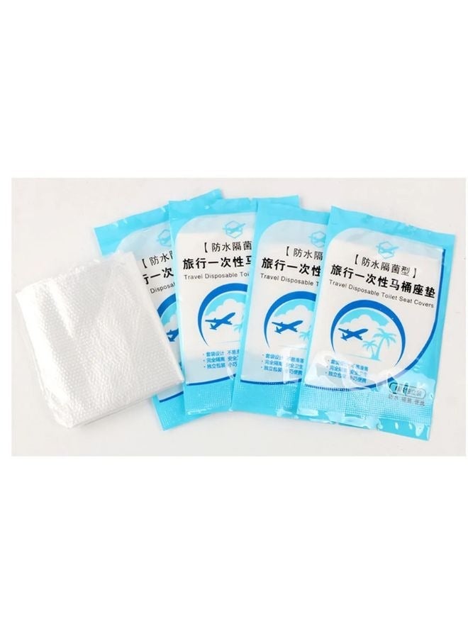 50-Piece Disposable Toilet Seat Cover Set Clear - Image 5