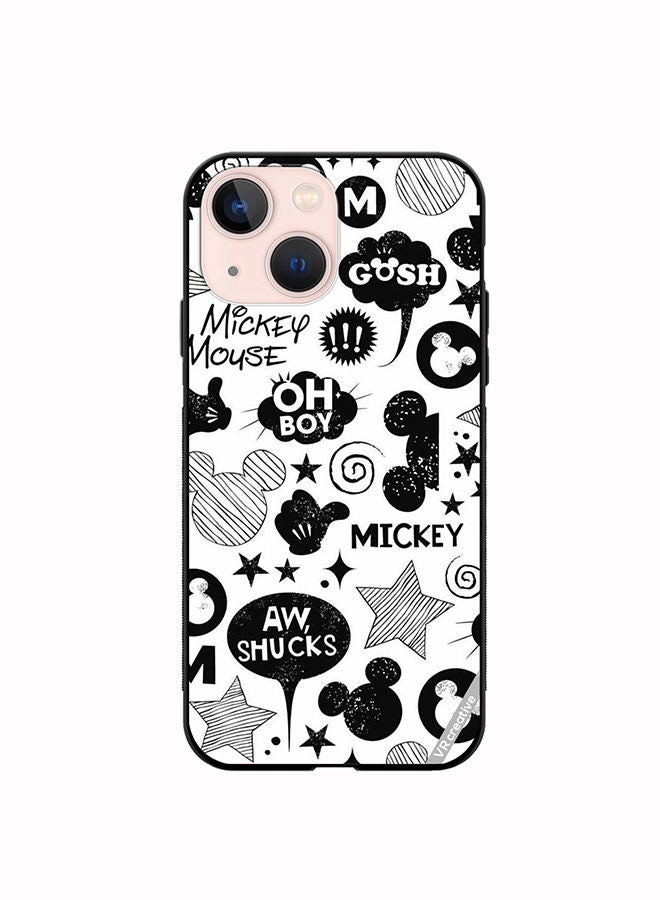 VR CREATIVE Protective Case Cover For Apple iPhone 13 Monocrome Mickey Patt Design Multicolour - Image 1