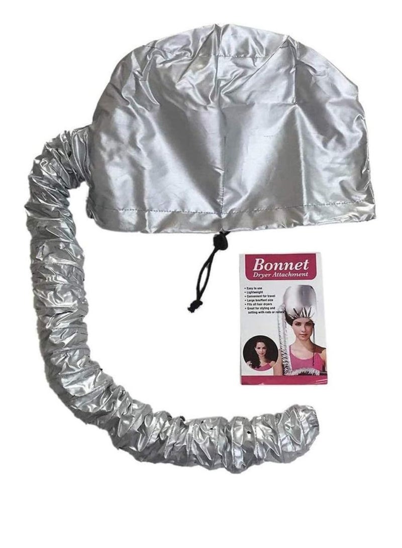 Generic Hair Dryer Cap Soft Portable Hair Drying Bonnet for Women Silver Color - Image 5