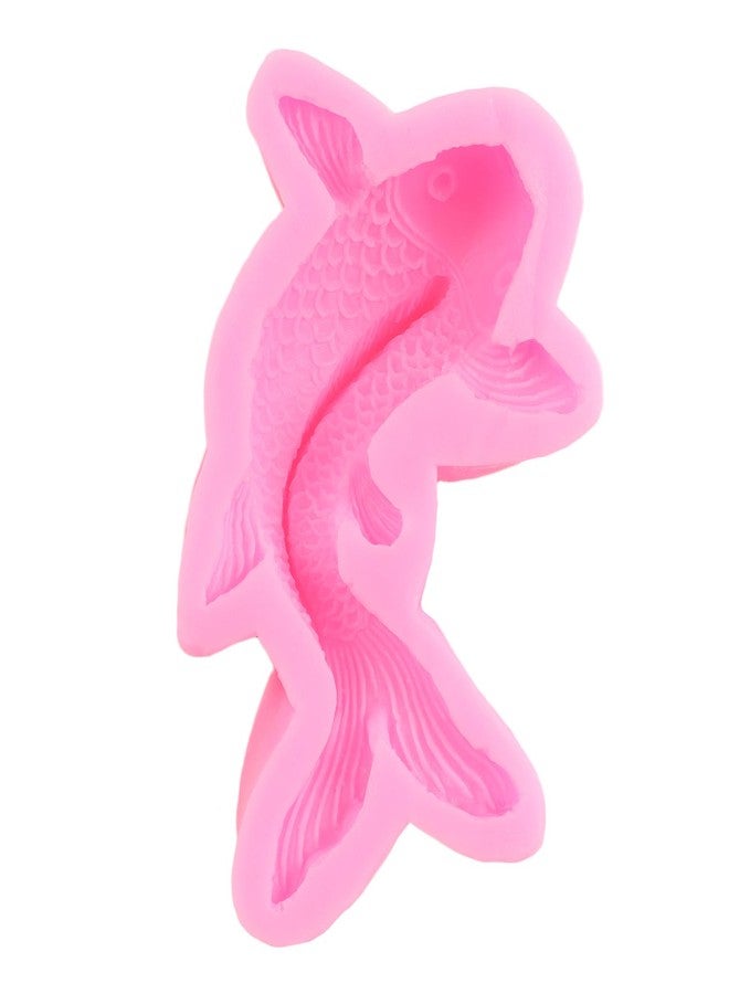QDMOLDS قوالب سيليكون على شكل سمكة كوي، قالب فوندان على شكل سمكة ذهبية، قوالب حلوى على شكل سمكة، قوالب شوكولاتة لتزيين الكيك، زينة الكب كيك، حلويات، عجينة سكر، طين بوليمر - Image 3