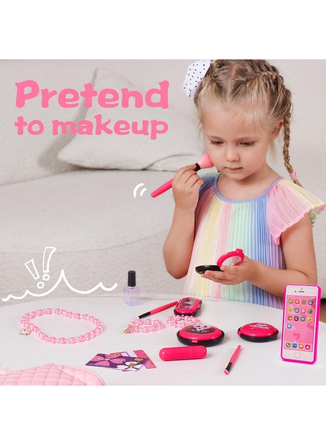 Meland Meland Toys for Girls - Toddler Girls Gift Idea for Birthday Christmas, Pretend Makeup Kit for Girls with My First Purse Toy, Makeup for Kids Age 3-6 Year Old for Pretend Play - Image 2