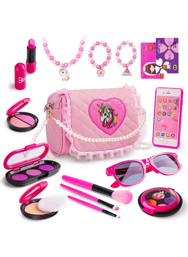 Meland Meland Toys for Girls - Toddler Girls Gift Idea for Birthday Christmas, Pretend Makeup Kit for Girls with My First Purse Toy, Makeup for Kids Age 3-6 Year Old for Pretend Play - Image 1