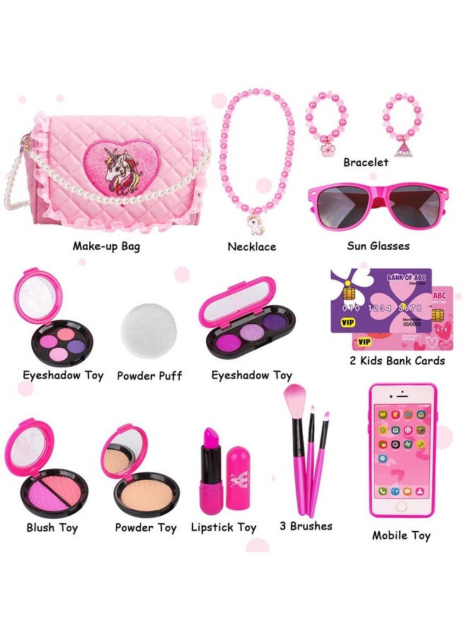 Meland Meland Toys for Girls - Toddler Girls Gift Idea for Birthday Christmas, Pretend Makeup Kit for Girls with My First Purse Toy, Makeup for Kids Age 3-6 Year Old for Pretend Play - Image 3