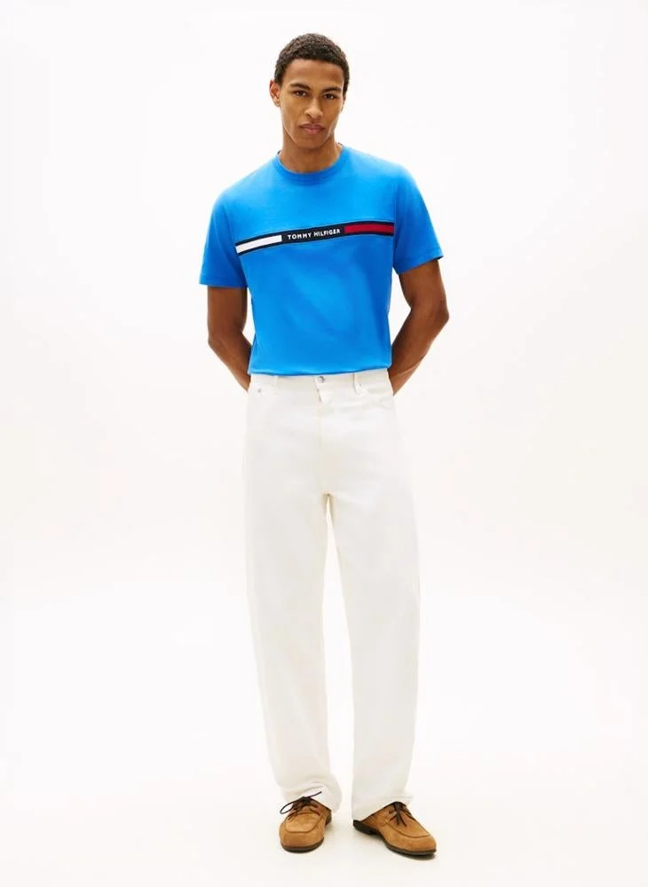 Tommy Hilfiger  Logo Embroidery Insert Jersey T-Shirt for Men | Best Price UAE