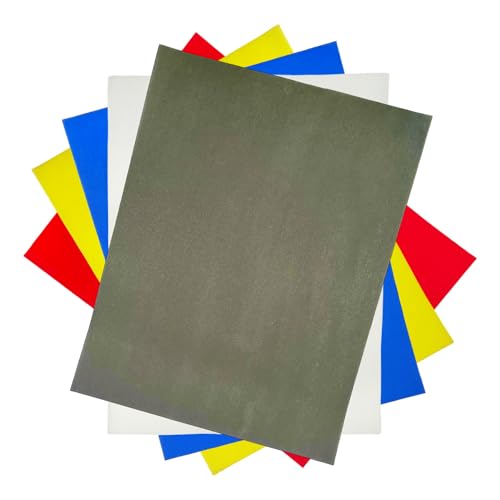 Saral Paper Corp Wax Free Transfer Tracking Paper Sampler Pack - One 8.5 Inches x 11 Inches Sheet for Each Color (Red, Blue, Yellow, White, Graphite) - Image 3