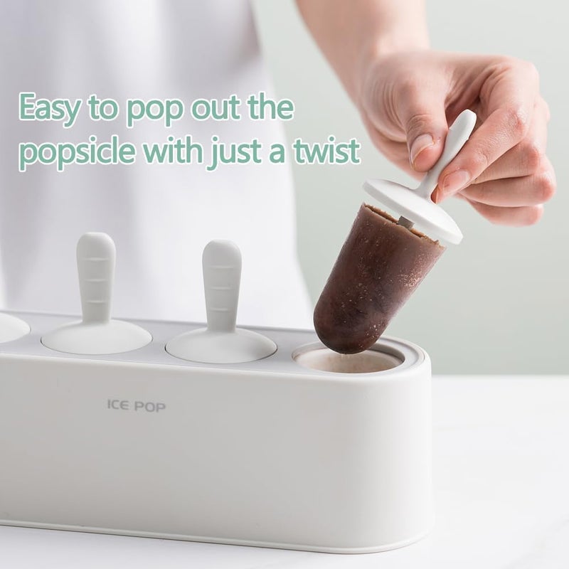 MAKINGTEC 4-Piece Silicone Popsicle Mold Set - Easy Release DIY Ice Cream Molds - Image 3