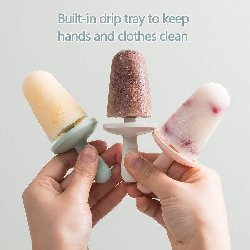 MAKINGTEC 4-Piece Silicone Popsicle Mold Set - Easy Release DIY Ice Cream Molds - Image 4