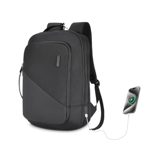 Safari SELECT 19L SAGE Formal Backpack, 17 Inch Laptop Pocket, Premium Fabric, Dedicated Tech Compartment, Water Resistant, USB Charging, Laptop & Tablet Bag, Backpack for Men & Women, Black - Image 1