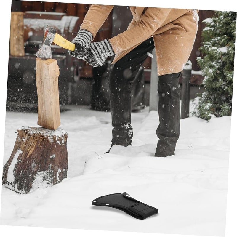 غطاء رأس فأس نايلون 600 جرام، غمد وقائي متين مع إغلاق بالزر للفؤوس التخييمية - Image 3